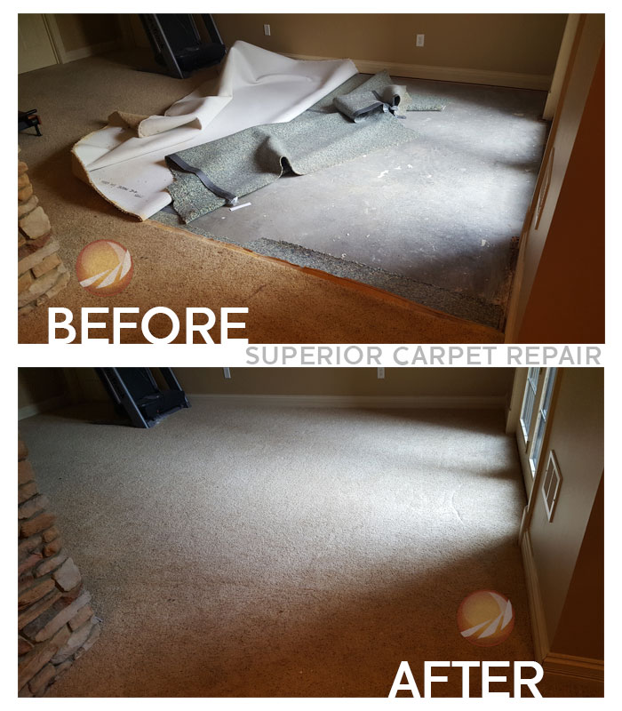 Carpet Repair Before and After